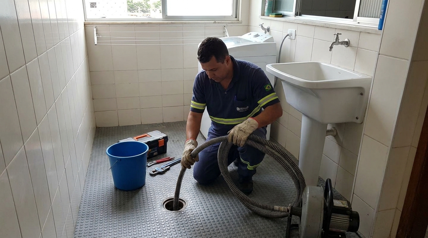 Desobstrução na Cozinha no Jardim Record, Taboão da Serra‑SP